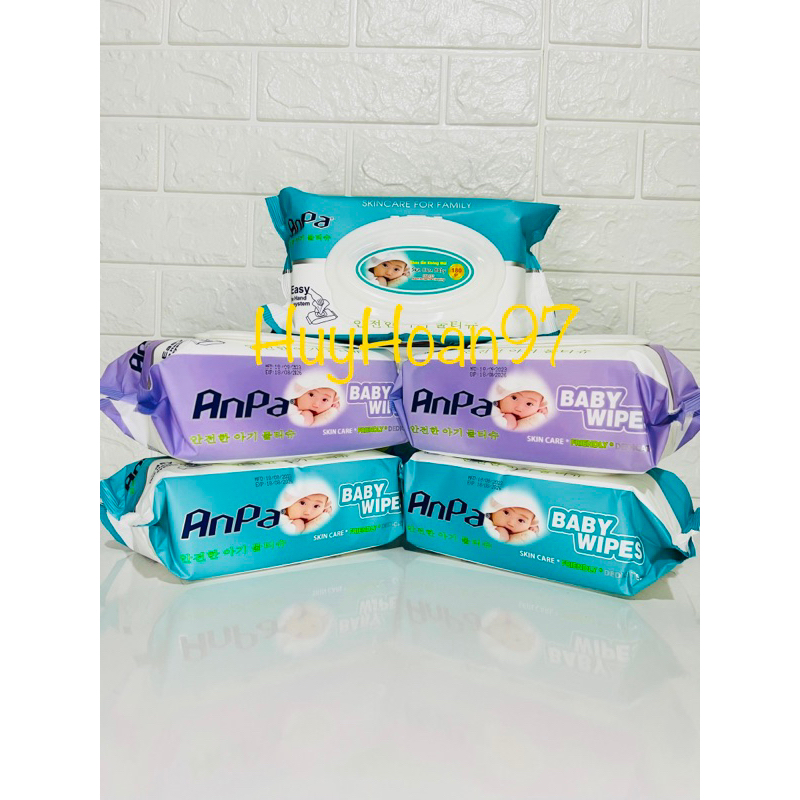 COMBO 5 GÓI KHĂN ƯỚT CAO CẤP ANPA 180G (KHỔ LỚN, 125 TỜ)