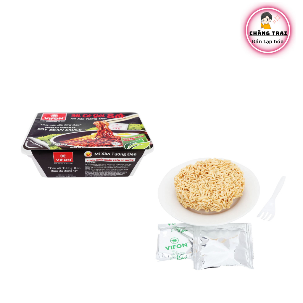 5 khay mì xào tương đen Vifon 90g