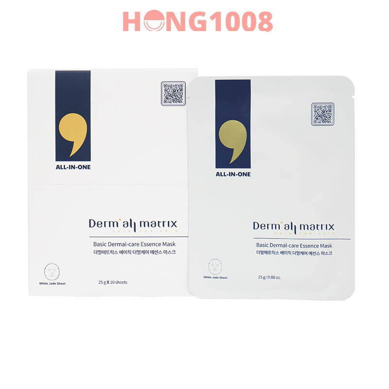 1 miếng Mặt Nạ Derm all Matrix Basic Dermal Care Essence Mask 25g Dưỡng Ẩm, Trắng Da Và Chống Lão Hóa shop Hong1008
