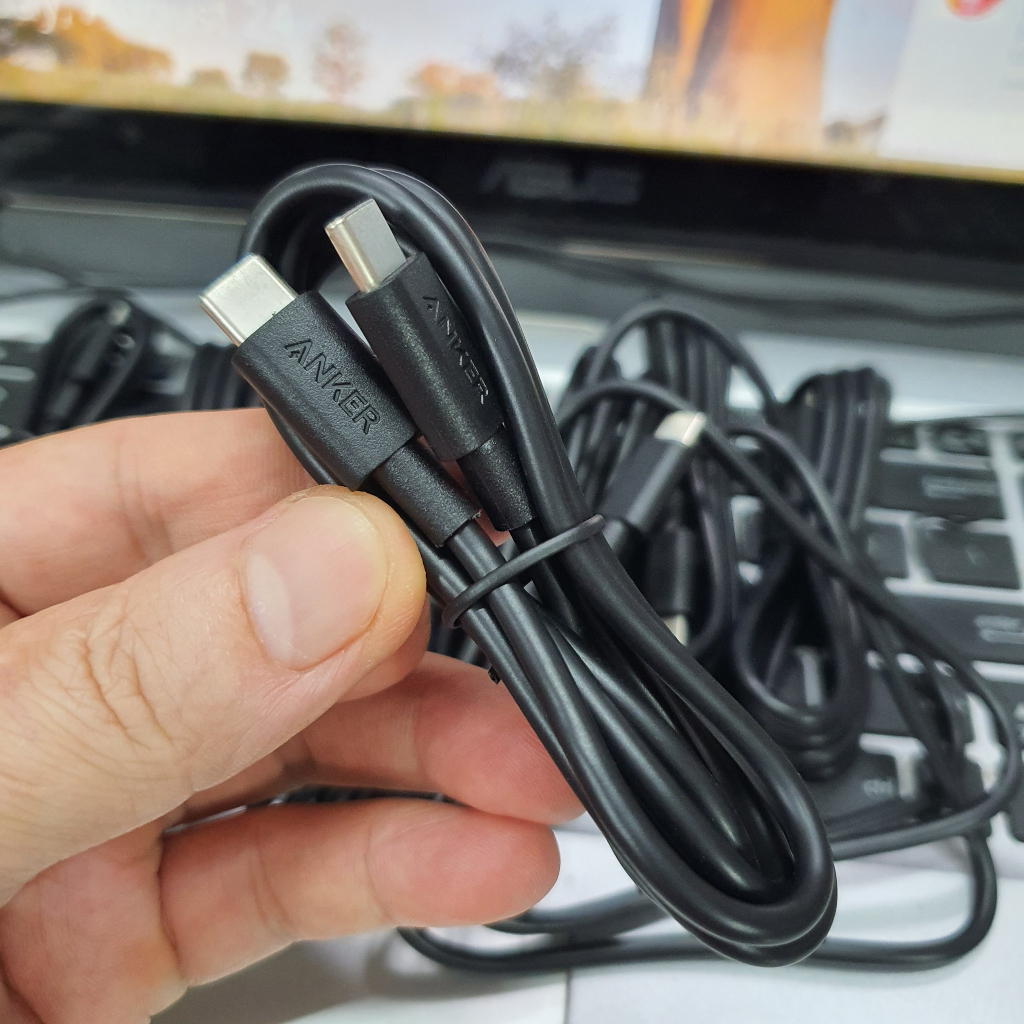 Cáp Sạc Nhanh Anker Type C - Type C Chính Hãng, Dài 1m, Dòng 3A, Max 60W