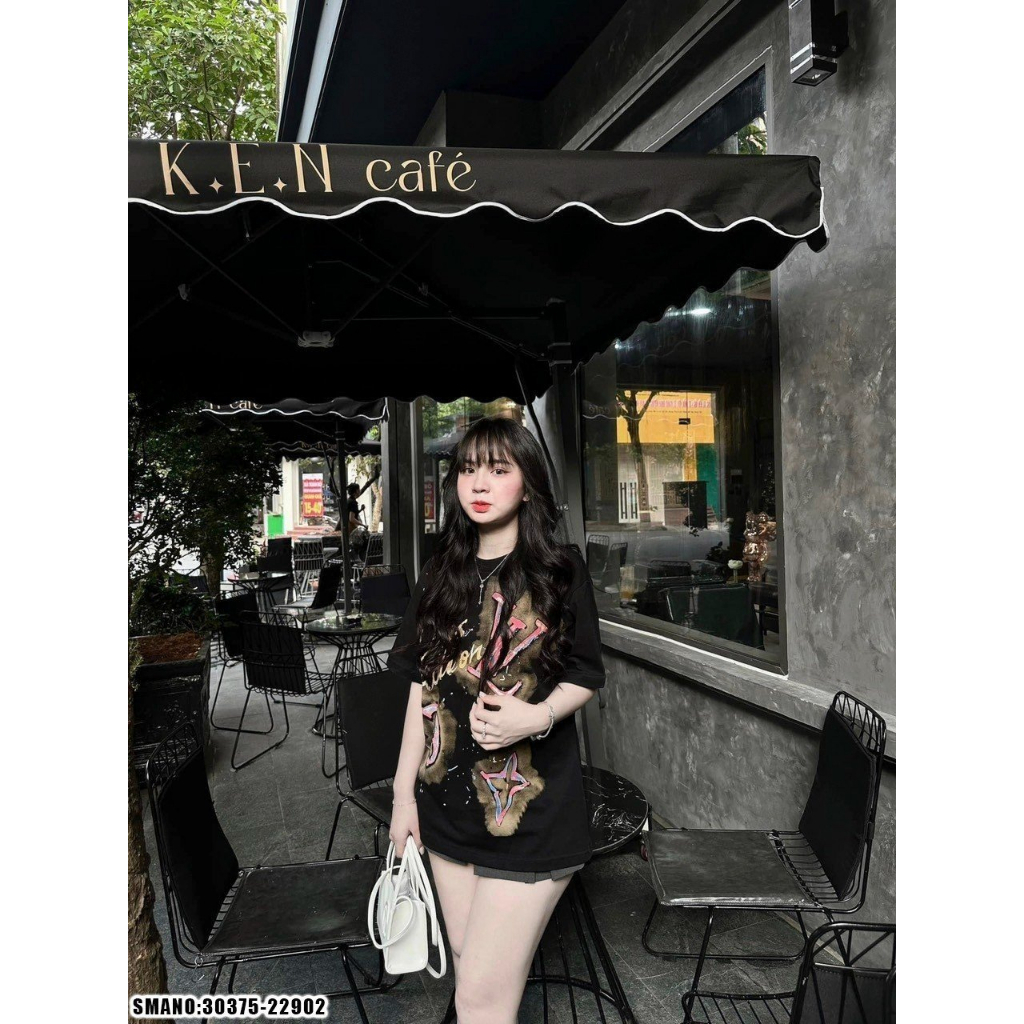 Áo LV nam nữ loang Ngang Ngực - Áo phông Eo Vì Nữ cao cấp vân nổi mẫu hót 2023