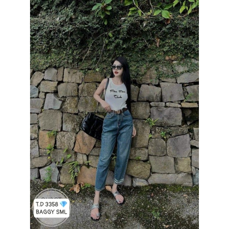 Quần baggy râu mèo lai kiểu