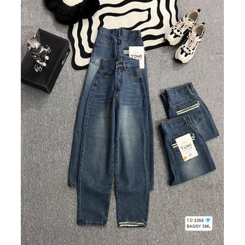 Quần baggy râu mèo lai kiểu