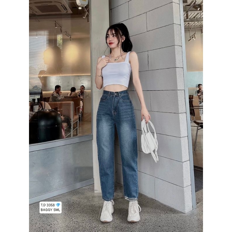 Quần baggy râu mèo lai kiểu