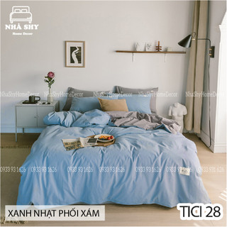 GRA COTTON TICI ĐŨI NHIỀU MÀU - LOẠI CAO CẤP HÀNG DÀY - SET VỎ CHĂN