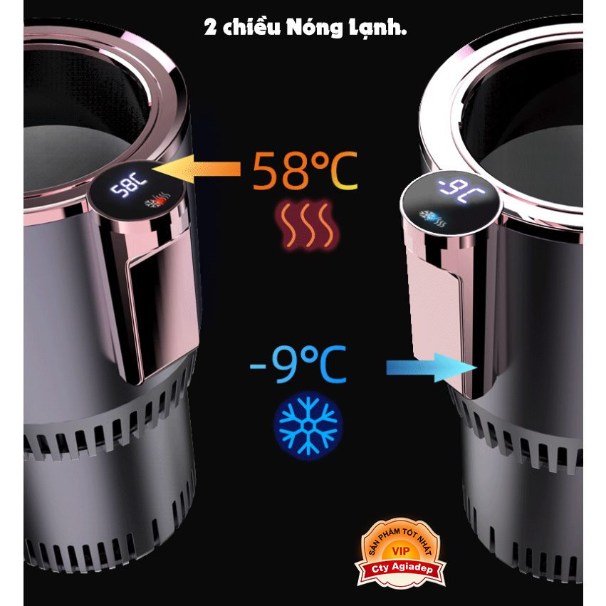 Bình LÀM LẠNH đồ uống hoặc ĐUN NÓNG NƯỚC xe hơi ô tô GIORMANI R8022 pha cafe, nấu mì