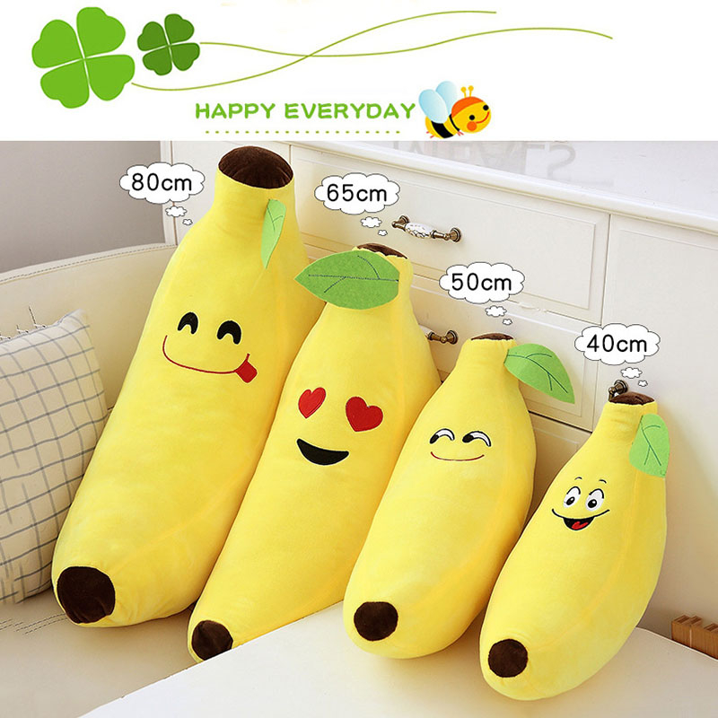 Thú gấu nhồi bông, Gối Ôm Hình Quả Chuối size 46cm, 56cm, 1m, 1m2, Siêu Dễ Thương Mềm Êm Mịn-SANBEO.VN