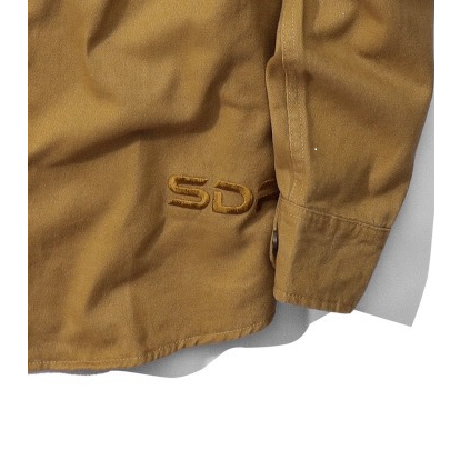 Áo sơ mi tay dài kaki wash superdry nam