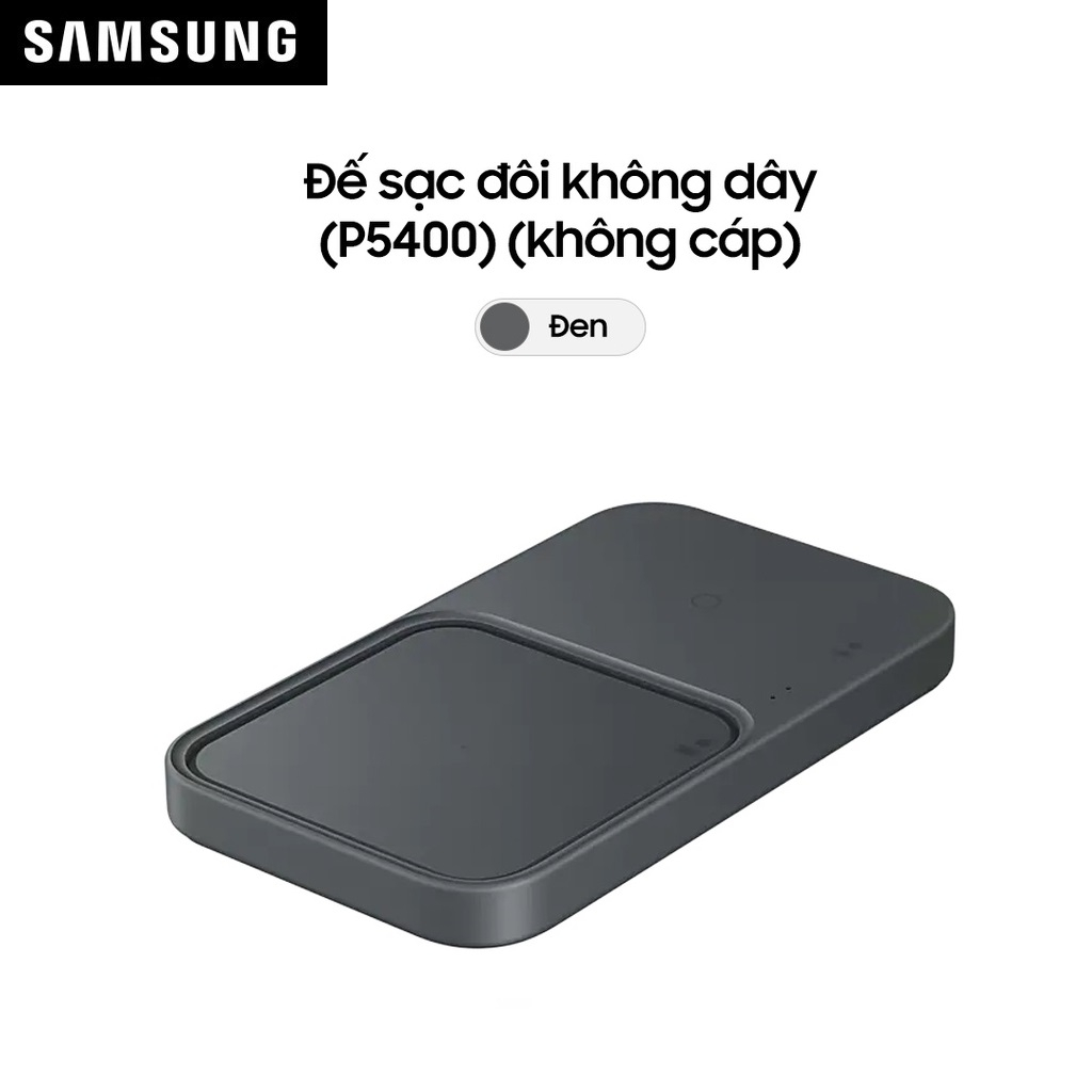 Đế sạc đôi không dây Samsung 15W (không cáp) EP-P5400 - Hàng Chính Hãng