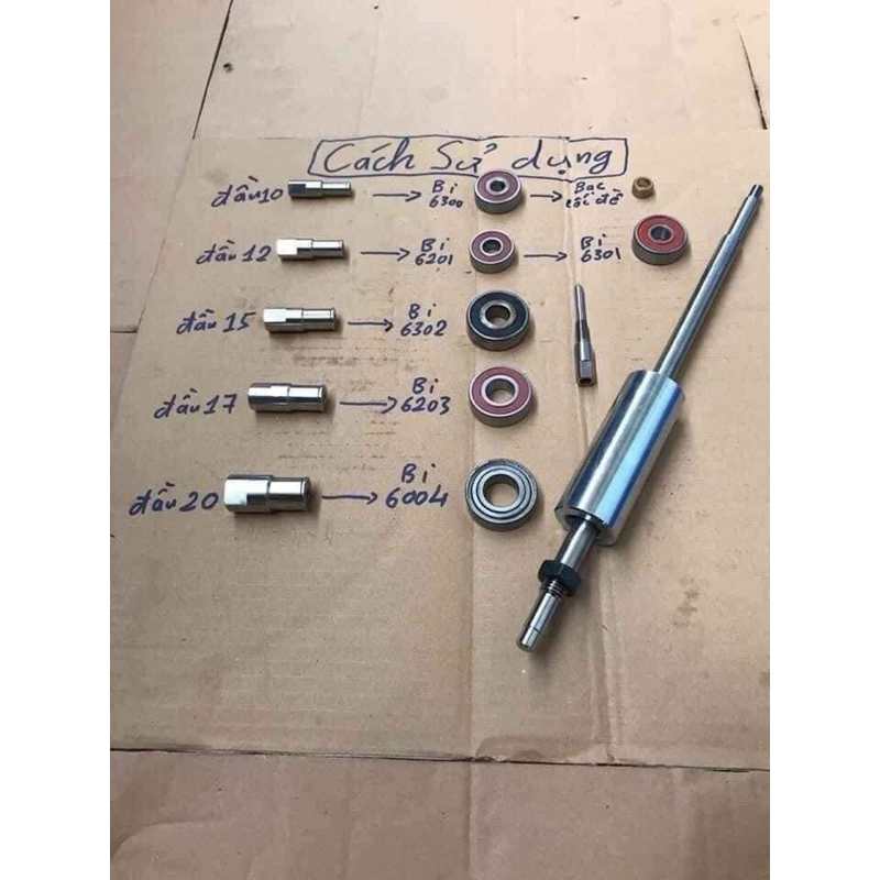 Cảo giật bạc đạn xe máy 6đầu  Inox