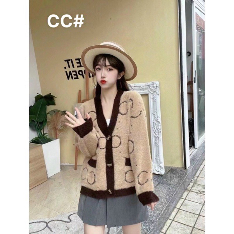 Áo khoác len, áo cardigan nữ thời trang hàng QC