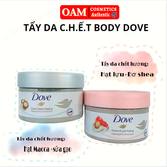 Tẩy Da Chết Dove ĐỨC 225g