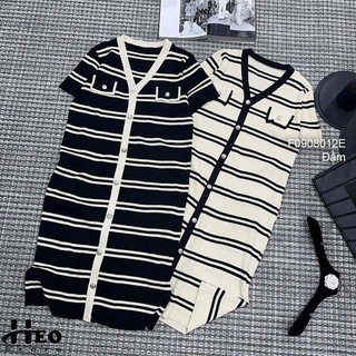 VÁY LEN KẺ NGANG CỔ TIM L1