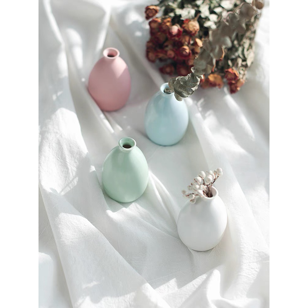 Bình gốm mini trang trí nhà, phụ kiện chụp hình decor sản phẩm - SEDECOR