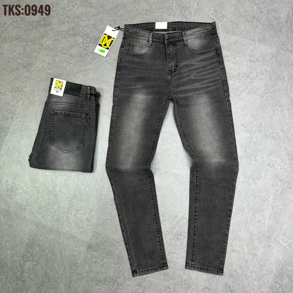 Quần Jean Nam xám trơn Quần bò nam Cao Cấp