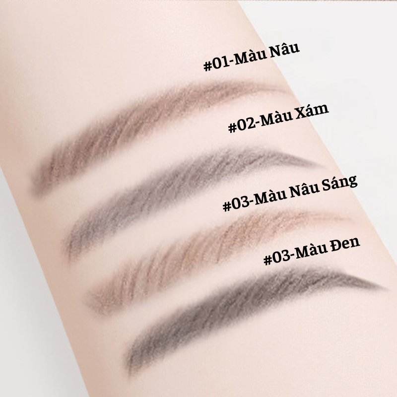 Chì Kẻ Mày Siêu Mảnh 2mm Chì Trang Điểm WOD WOD Không Thấm Nước Chống Mồ Hôi Bền Màu