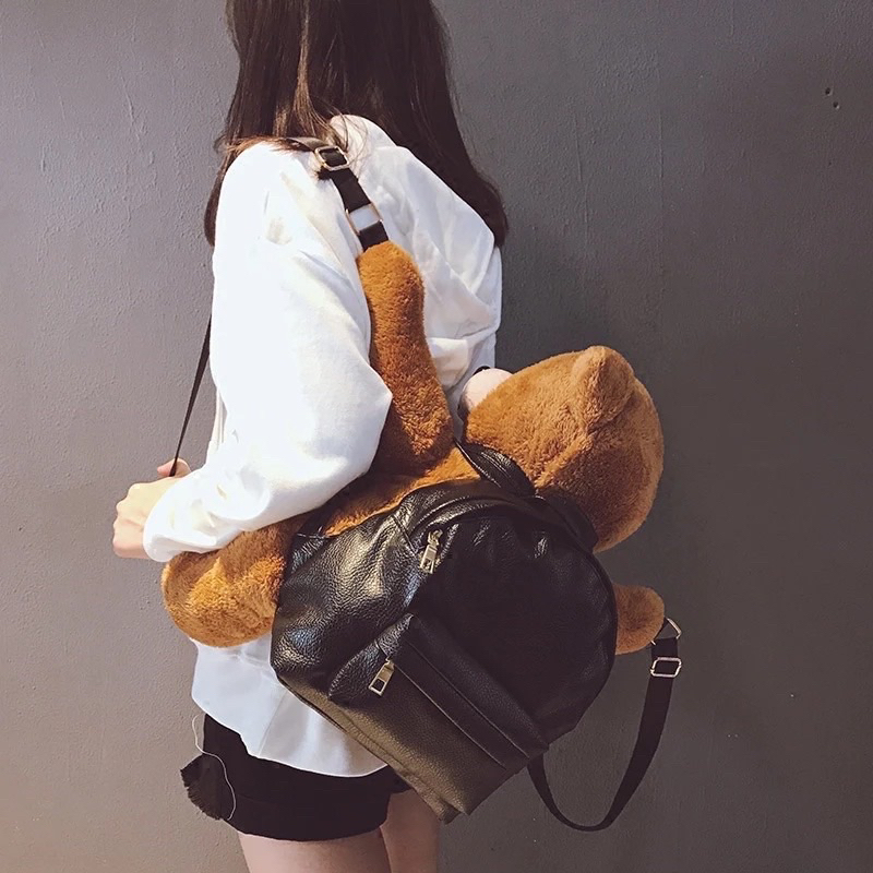 Balo gấu nâu thời trang nam nữ có 2 size