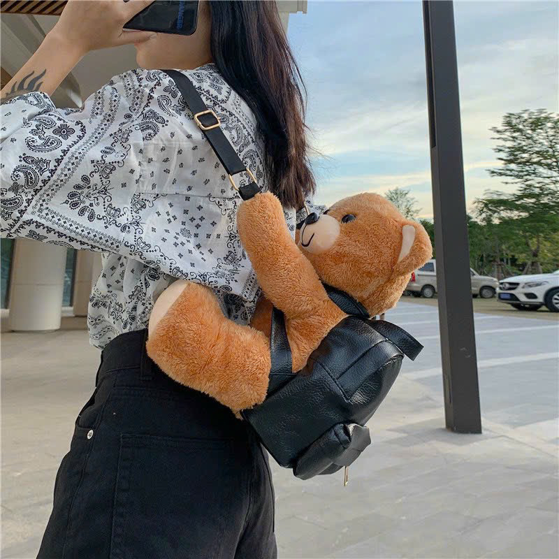 Balo gấu nâu thời trang nam nữ có 2 size