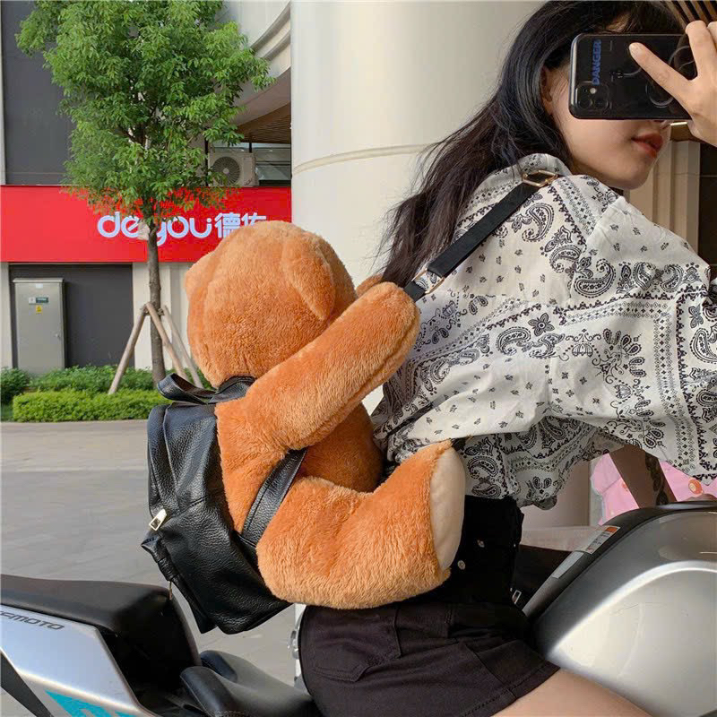 Balo gấu nâu thời trang nam nữ có 2 size