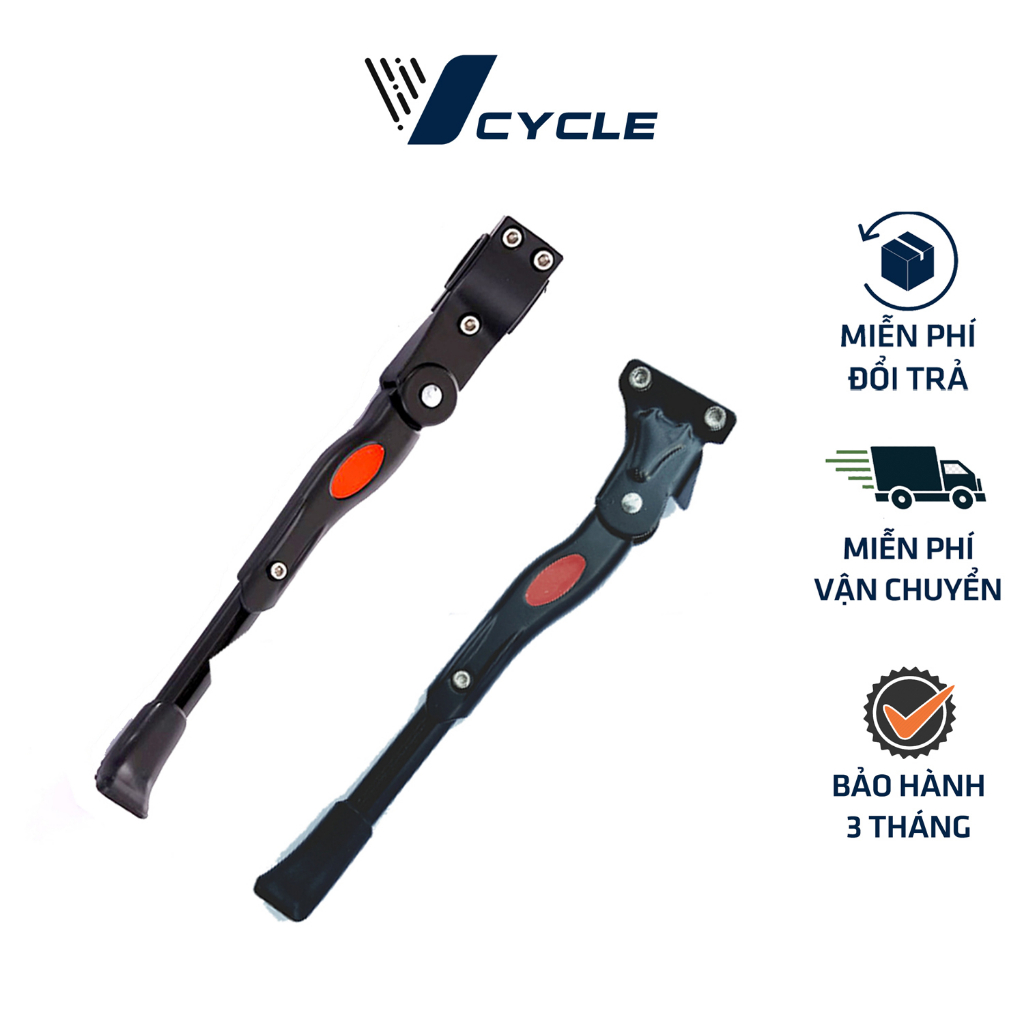 Chân chống xe đạp hợp kim nhôm điều chỉnh được độ dài phù hợp cho bánh xe từ 24 đến 26.5 inch