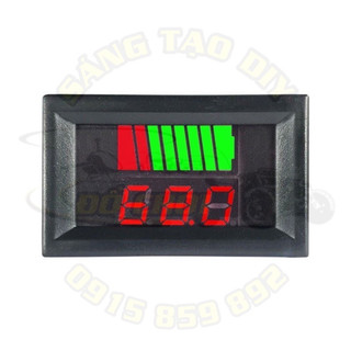 Đồng hồ led hiển thị dung lượng điện áp DC 12V - 60V đo acquy xe điện, pin lithium