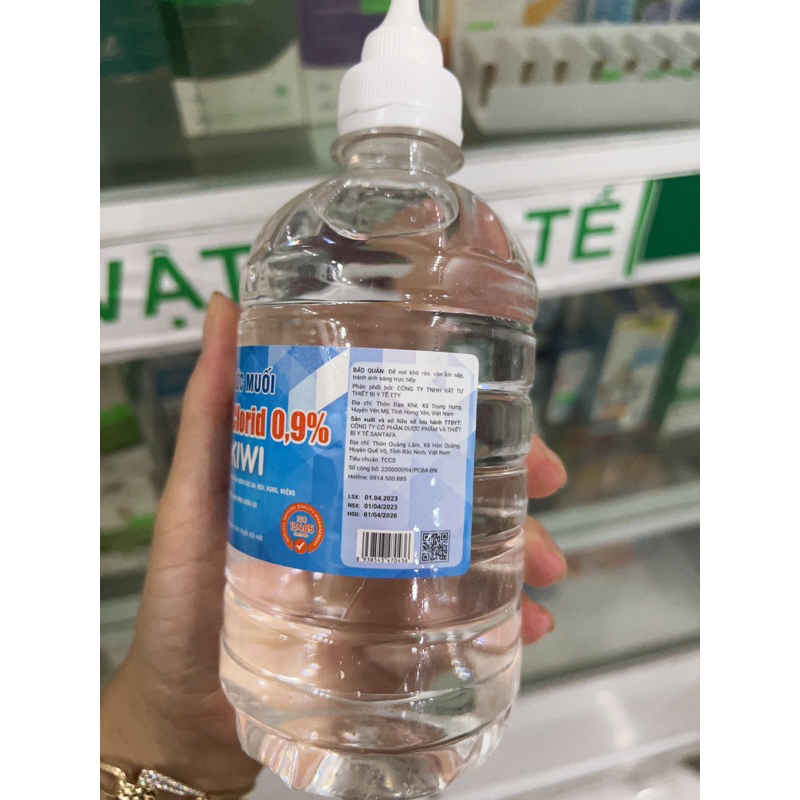 Nước muối sinh lý 9% chai 500ml