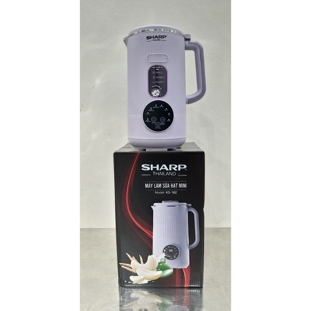 Máy làm sữa hạt, Máy xay nấu đa năng Sharp KS-162 dung tích 1000ml công suất 800W, Bảo Hành 12 Tháng