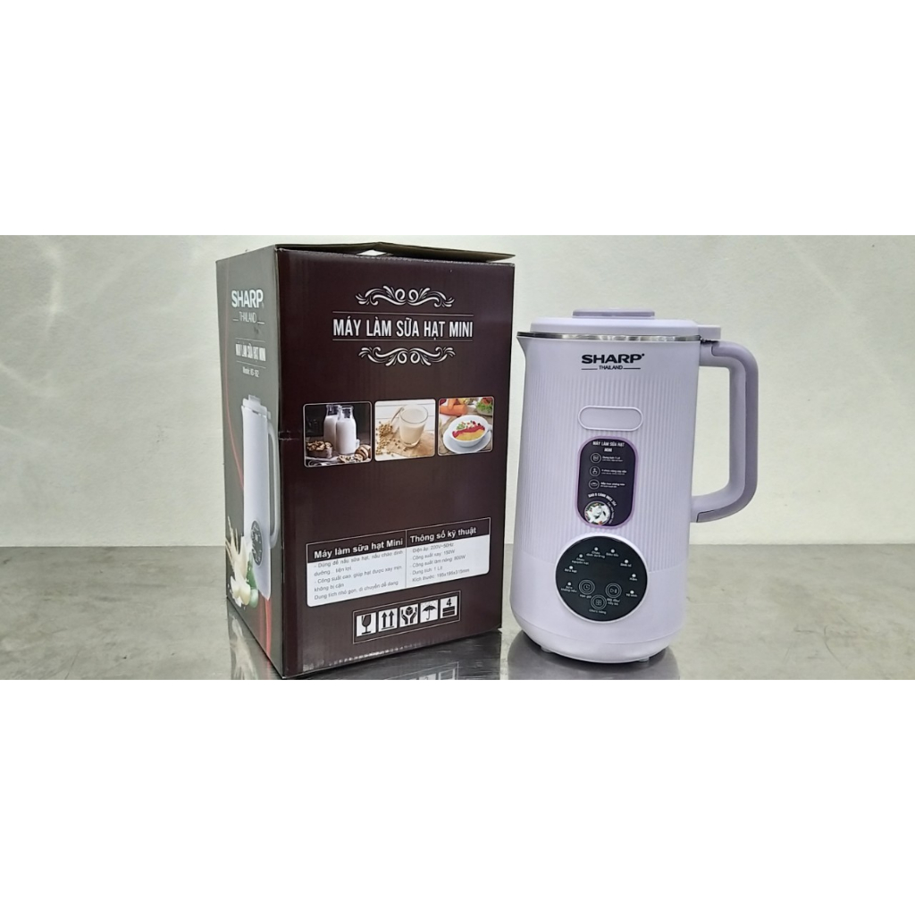 Máy làm sữa hạt, Máy xay nấu đa năng Sharp KS-162 dung tích 1000ml công suất 800W, Bảo Hành 12 Tháng