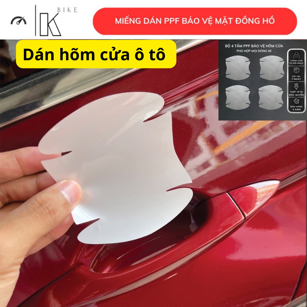 dán hõm cửa ô tô .Bộ 4 miếng dán ppf hõm cửa ô tô usa chống xước bảo vệ tối đa cho hõm tay nắm cửa ô tô .