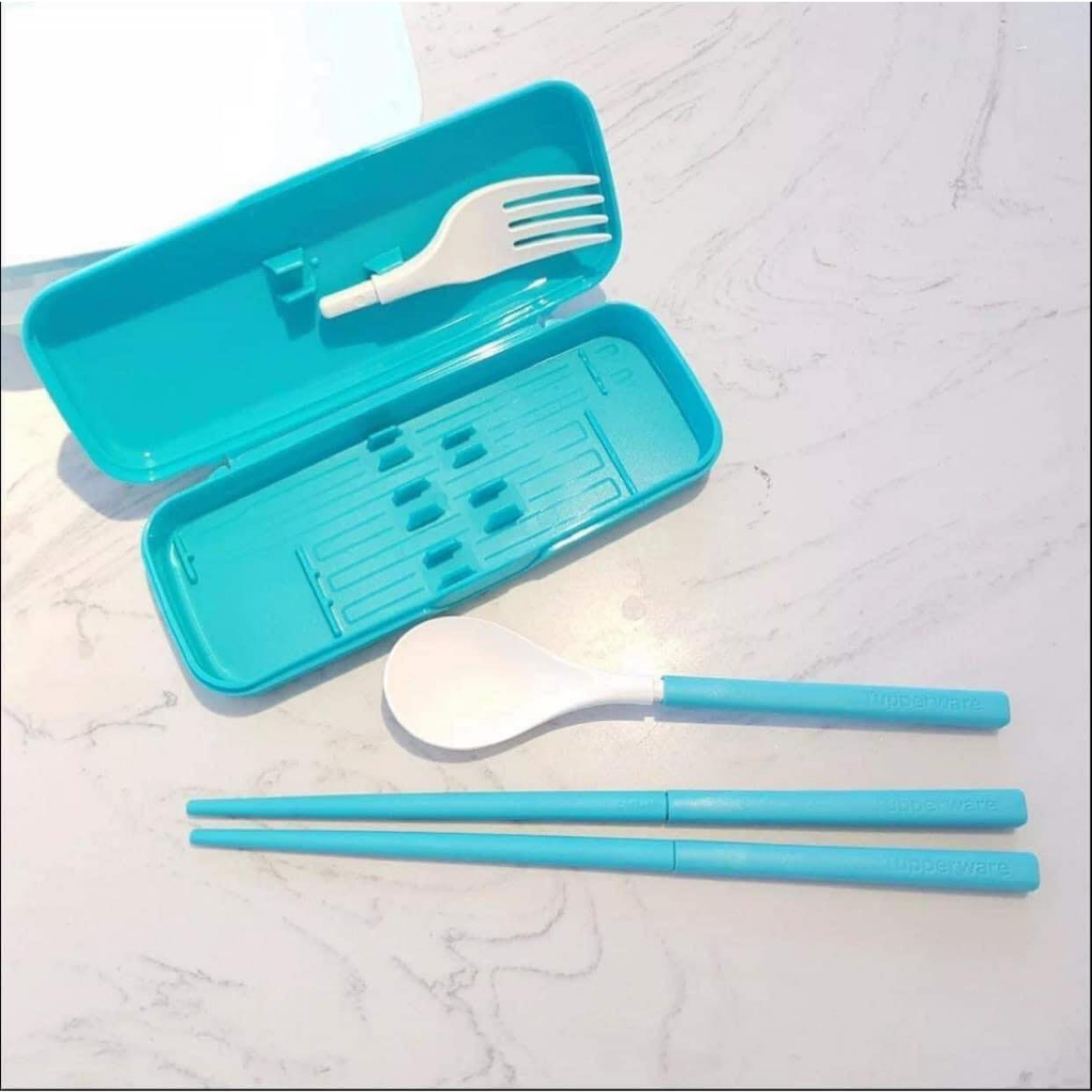 Bộ đũa muỗng nĩa Portable Chopstick Tropical Tupperware - Nhựa nguyên sinh - Bảo hành trọn đời