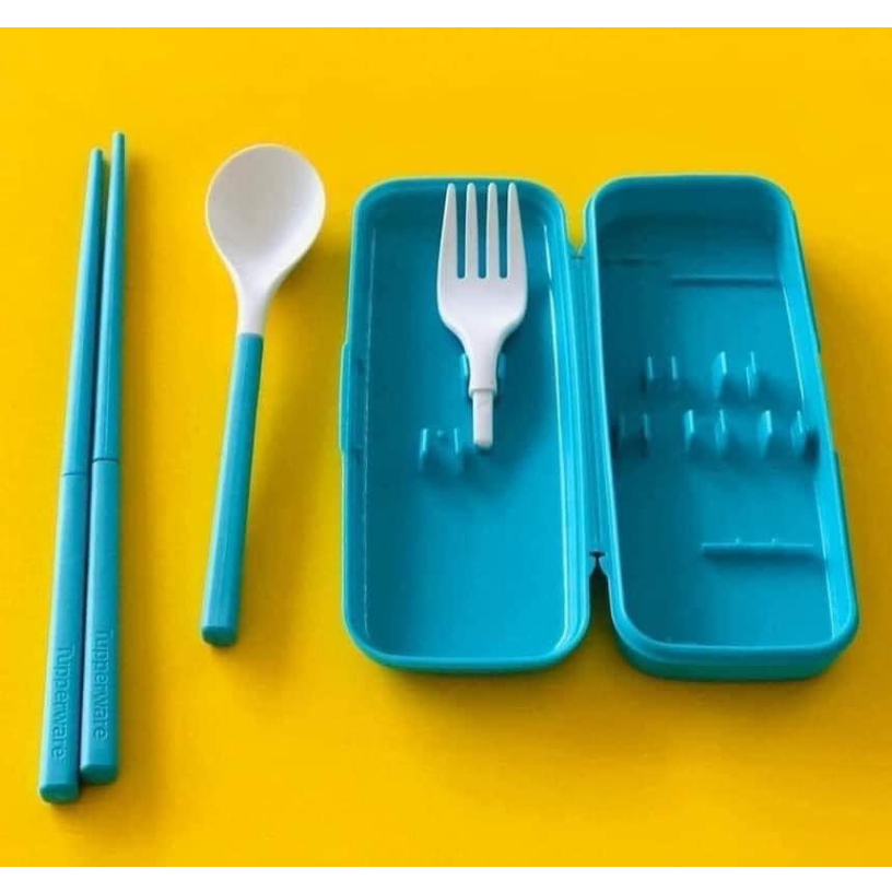 Bộ đũa muỗng nĩa Portable Chopstick Tropical Tupperware - Nhựa nguyên sinh - Bảo hành trọn đời