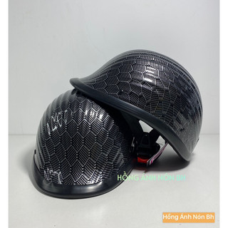 Mũ Bảo hiểm Đua ngựa nhúng carbon cao cấp ( hình thật shop chụp)