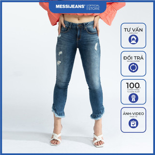 Quần jeans lửng nữ kiểu ống ôm MESSIJEANS SJW-746-18