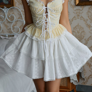 Chân váy ngắn Baby Mini Skirt II màu trắng - Devons Studio
