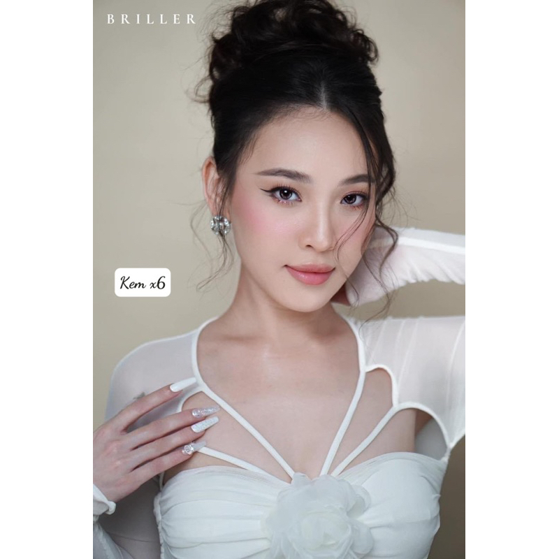 Váy body lưới kèm hoa đính ngực tôn dáng