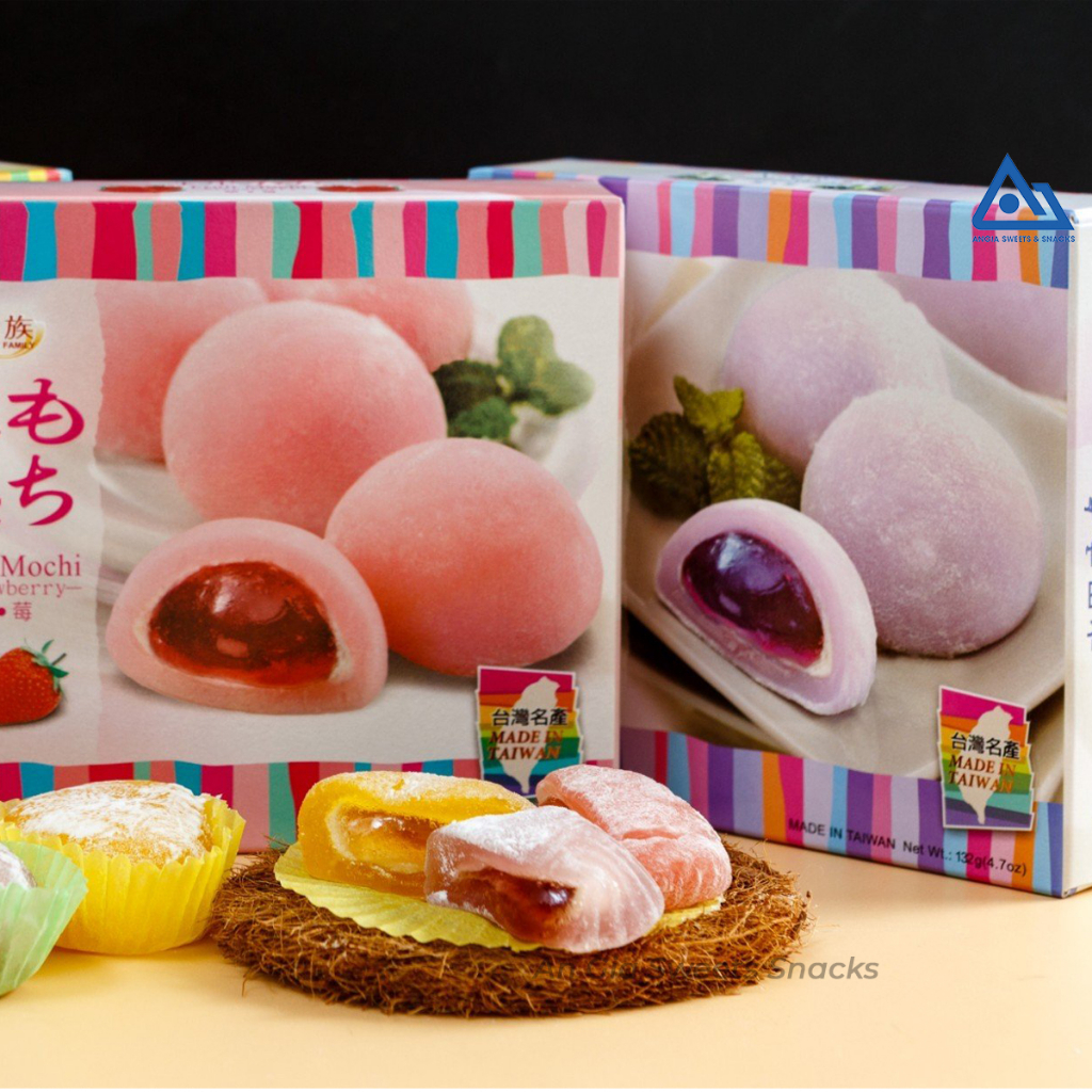 Bánh mochi Đài Loan Royal Family 132g, bánh ăn vặt mềm dẻo dinh dưỡng An Gia Sweets & Snacks