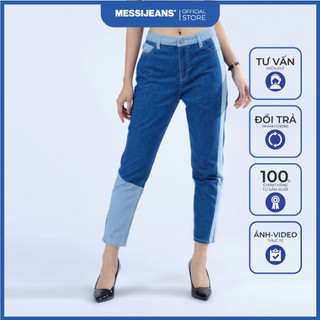 Quần jeans nữ dài ống đứng cách tân thời trang MESSIJEANS WJB0096