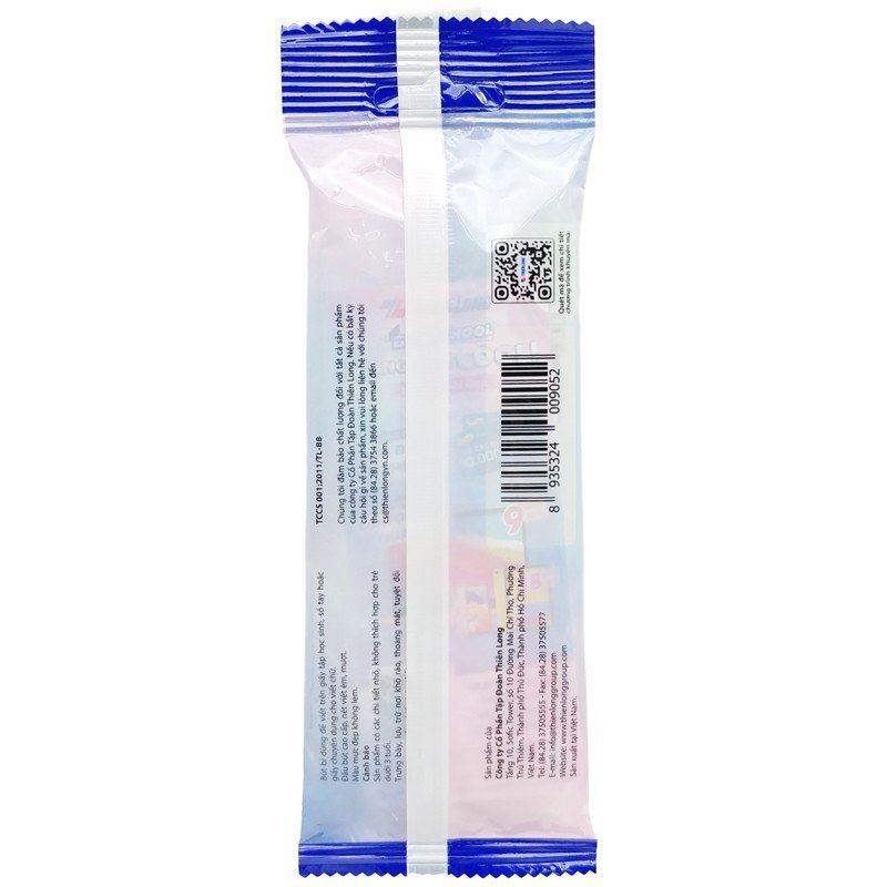 Vỉ 5 Bút bi Pro 027 ngòi 0.5 mm Thiên Long TL-105 - Mực xanh và mực đen