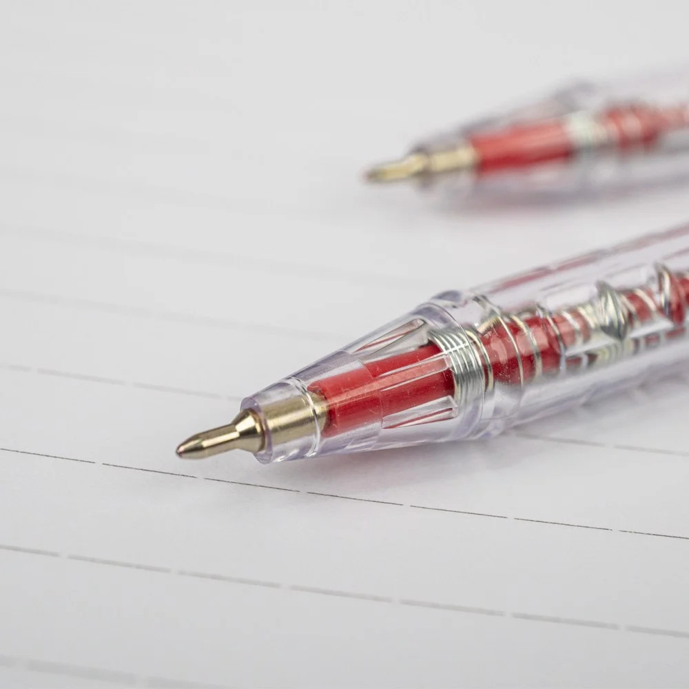 Vỉ 5 Bút bi Pro 027 ngòi 0.5 mm Thiên Long TL-105 - Mực xanh và mực đen