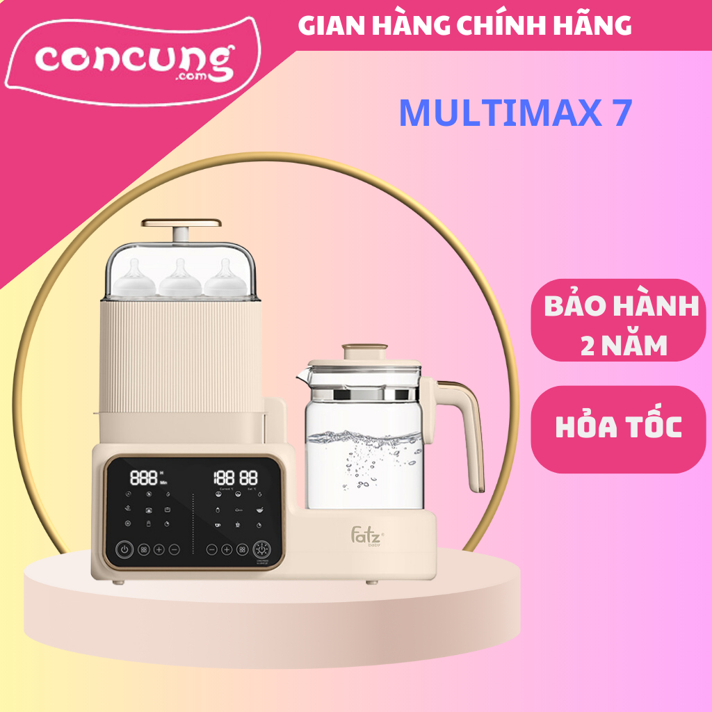 Máy Tiệt Trùng Sấy Khô, Hâm Sữa, Đun Nước Đa Năng FATZ BABY MULTIMAX 7 - Bảo hành 12 tháng