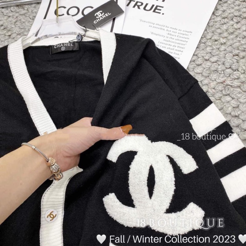 Áo cardigan sọc tay hàng chuẩn QC