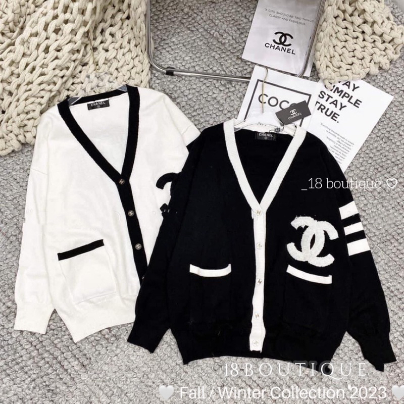 Áo cardigan sọc tay hàng chuẩn QC