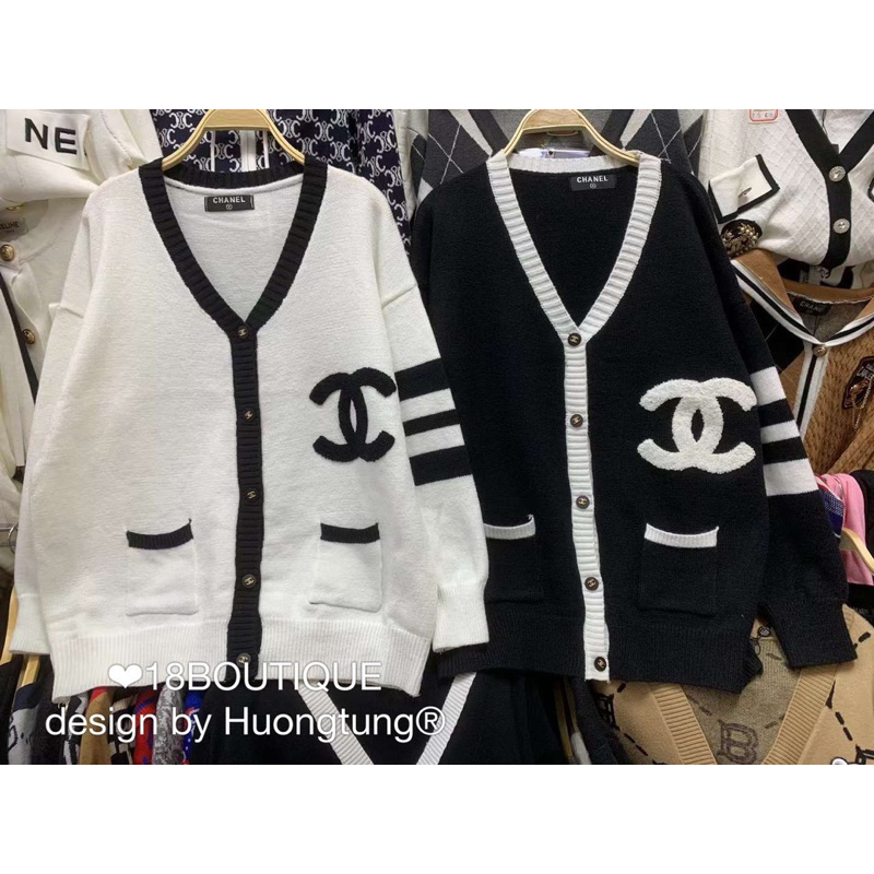 Áo cardigan sọc tay hàng chuẩn QC