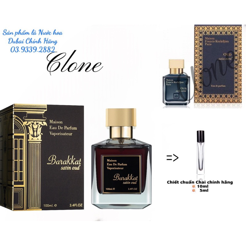 Nước hoa Barakkat Rouge / extrait/ amber eve/ aqua aevum/aqua stear/satin oud/ gentle gold