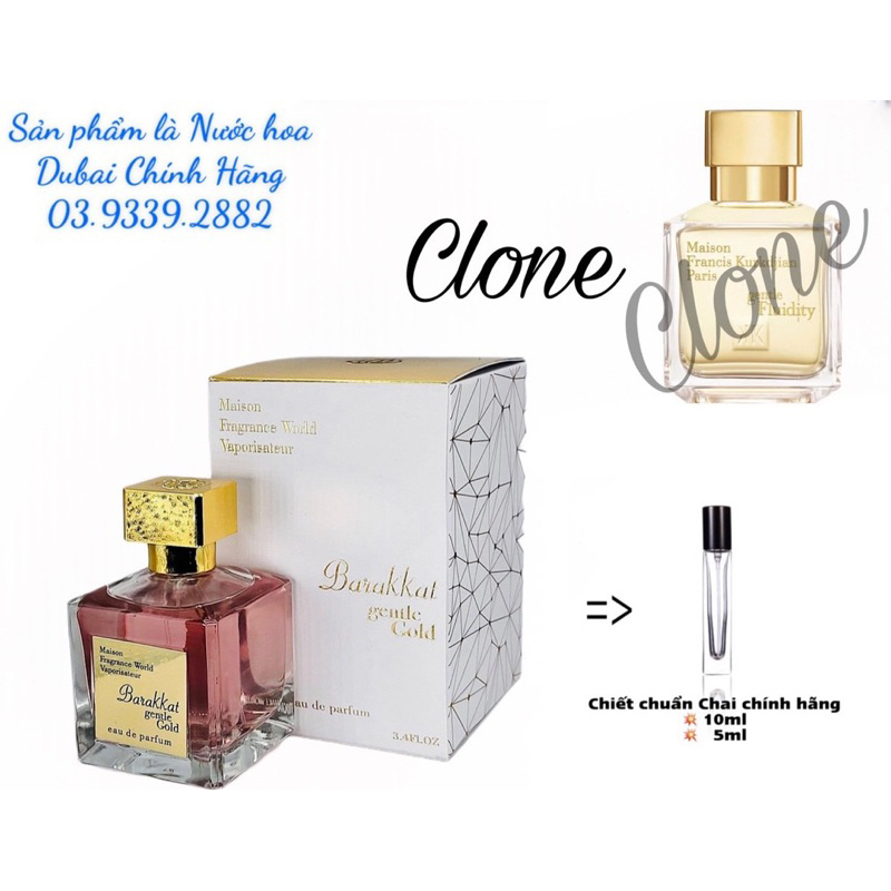 Nước hoa Barakkat Rouge / extrait/ amber eve/ aqua aevum/aqua stear/satin oud/ gentle gold