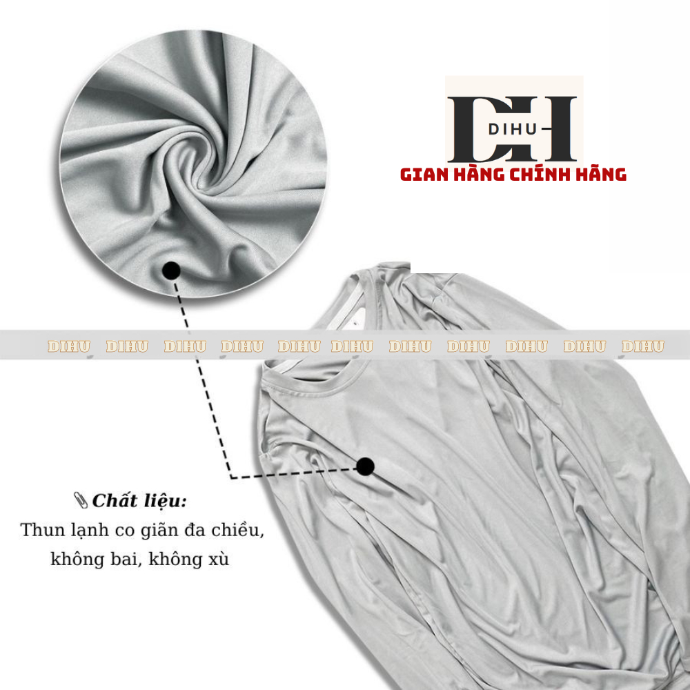 Áo thun nam dài tay Dihu, áo giữ nhiệt dài tay chất vải thun lạnh có giãn giữ ấm trẻ trung năng động