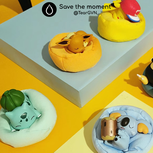 Mô hình Pokemon Starry Dream  Pikachu, Jirachi, Eevee, Komala, Snorlax, Bulbasaur