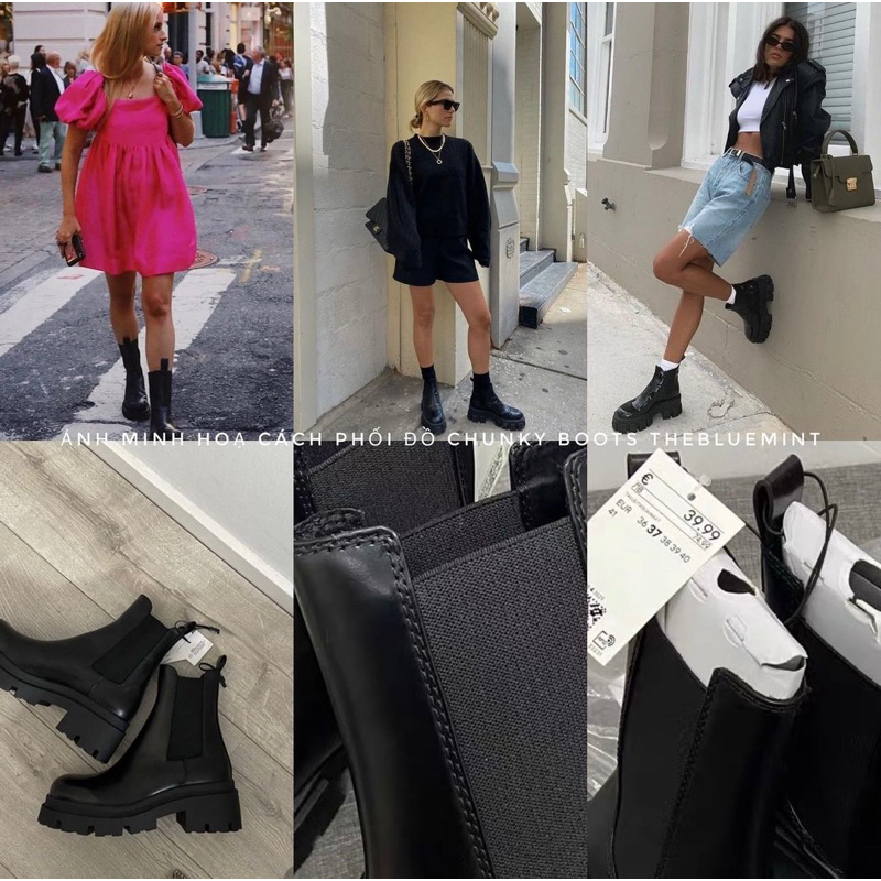 Madden Girl Chunky Chelsea Boots giày răng cưa đế 5cm