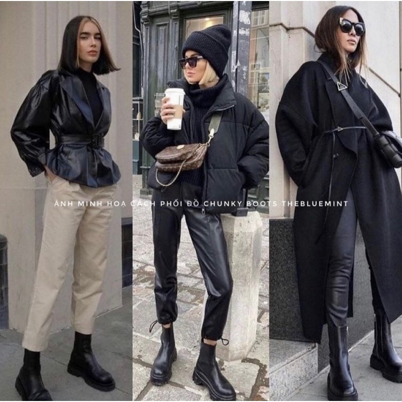 Madden Girl Chunky Chelsea Boots giày răng cưa đế 5cm