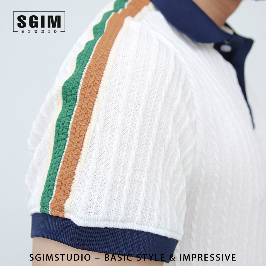 Áo polo Thu Đông dệt kim Sgimstudio, chất áo dệt kim gân cotton cao cấp chuẩn | SGIMSTUDIO